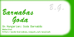 barnabas goda business card