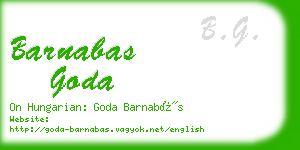 barnabas goda business card